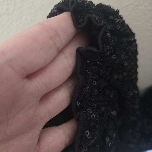 She & Sky Black Sequin Party Holiday Cocktail Pants New Size Small - Picture 2 of 6